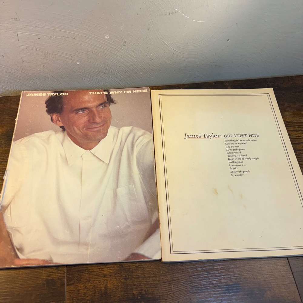 Vintage James Taylor Sheet Music Songbook Lot Greatest Hits That's Why I'm Here